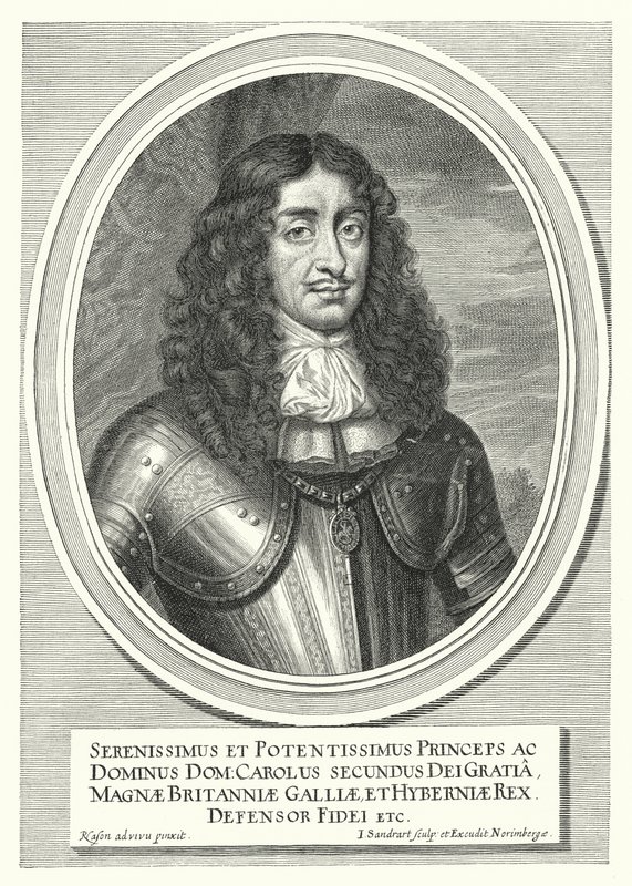 Karl II., König von England, Schottland und Irland (Gravur) von Pieter Nason