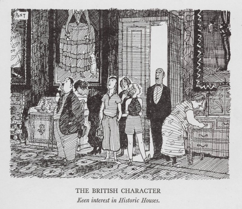 Der britische Charakter, großes Interesse an historischen Häusern von Pont (1908 40)