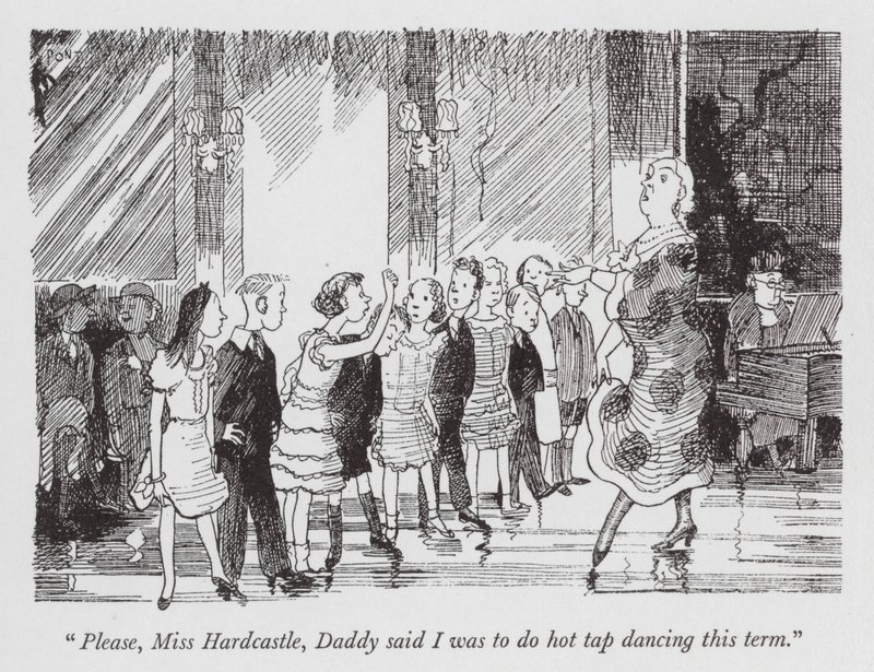 "Bitte, Miss Hardcastle, Daddy sagte, ich solle dieses Semester heißes Stepptanzen machen" von Pont (1908 40)