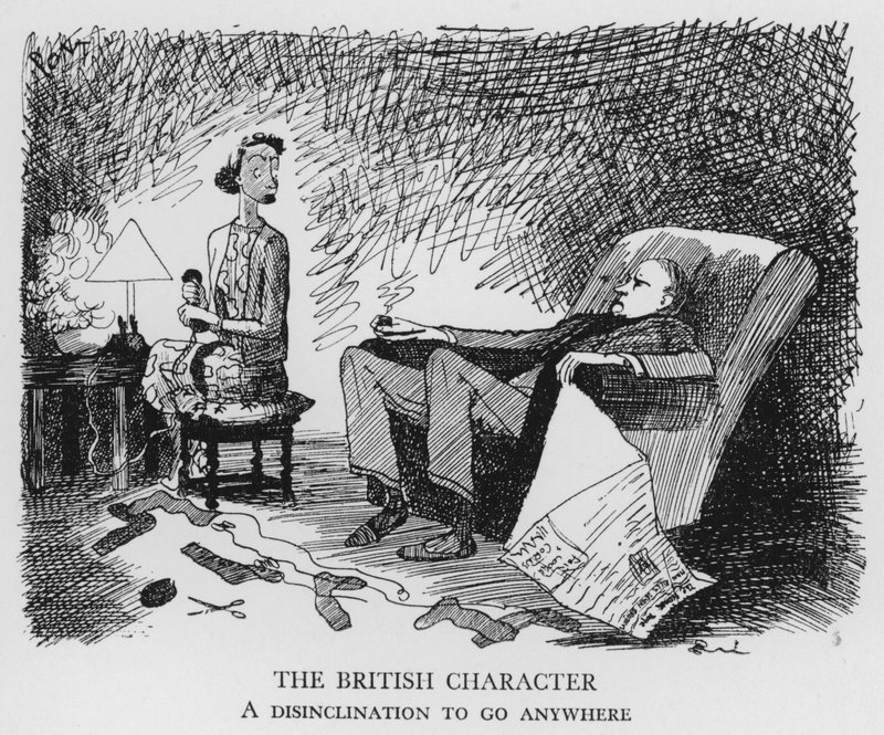 Der britische Charakter, Eine Abneigung, irgendwohin zu gehen von Pont