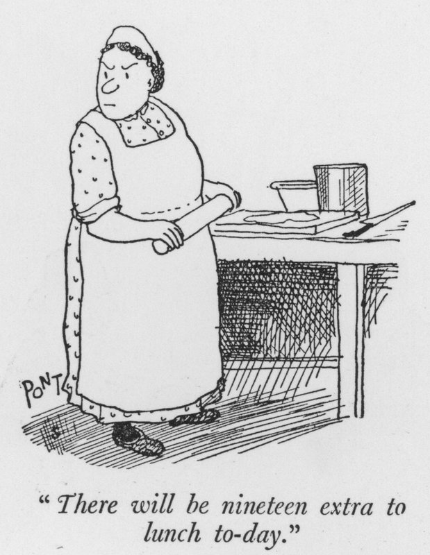 „Heute kommen neunzehn zusätzliche Gäste zum Mittagessen“ von Pont