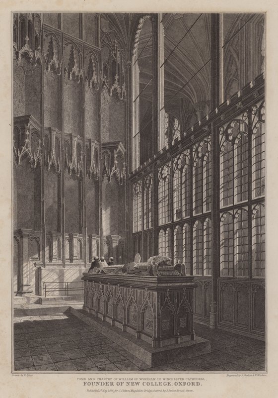 Grab und Kapelle von William of Wykeham, Gründer des New College, Oxford, in der Kathedrale von Winchester von R. (after) Essex
