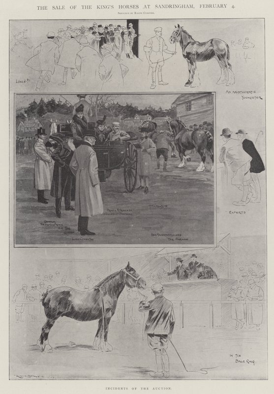 Der Verkauf der Pferde des Königs in Sandringham, 4. Februar von Ralph Cleaver