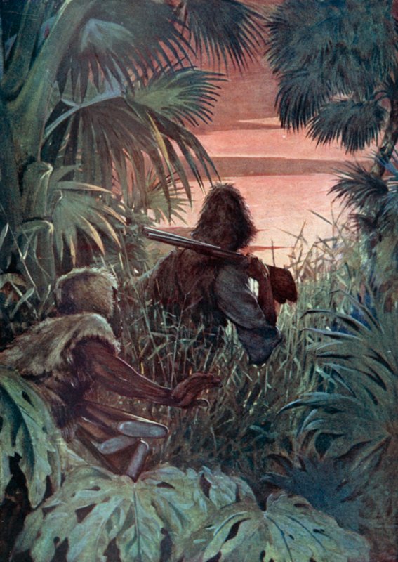 Illustration für Robinson Crusoe von Daniel Defoe von Ralph Noel Pocock