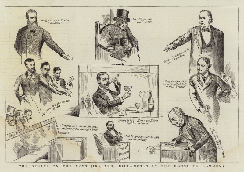Die Debatte über das Waffen (Irland) Gesetz, Notizen im Unterhaus von Randolph Caldecott
