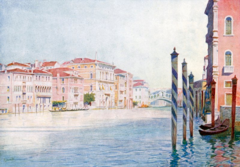 Blick auf den Canal Grande von San Angelo von Reginald Barratt