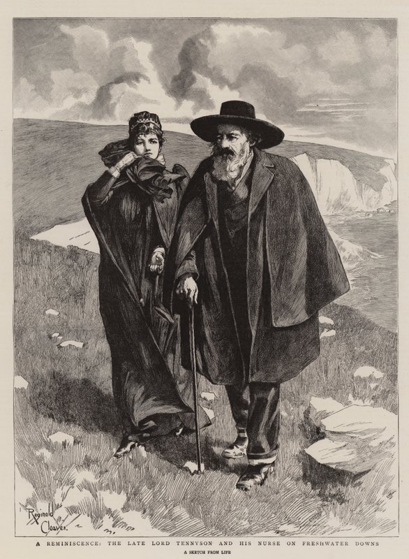 Eine Erinnerung, der verstorbene Lord Tennyson und seine Krankenschwester auf den Freshwater Downs von Reginald Thomas Cleaver