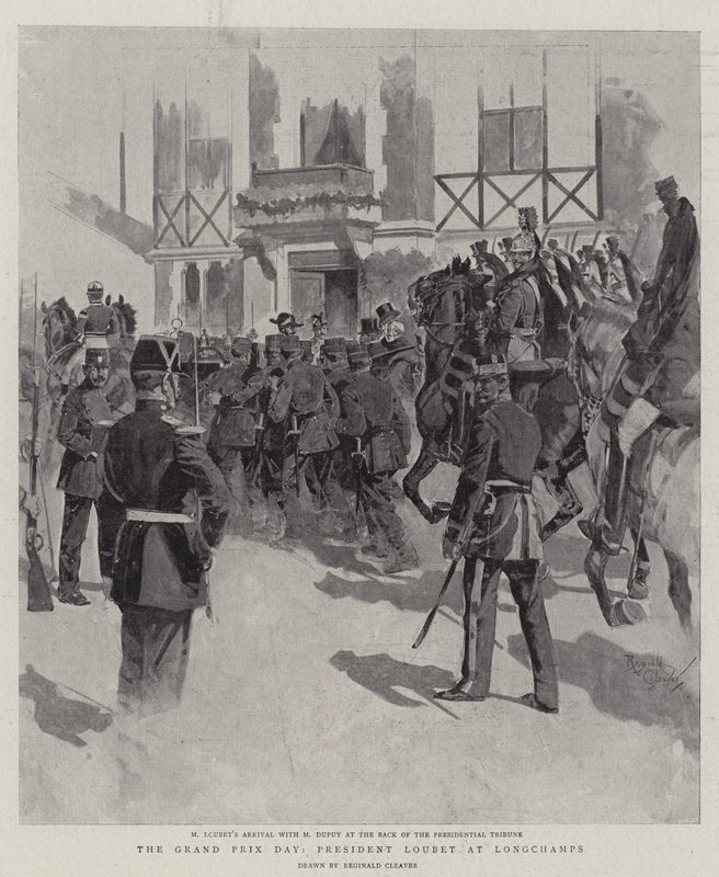 Der Grand Prix Tag, Präsident Loubet in Longchamps von Reginald Thomas Cleaver