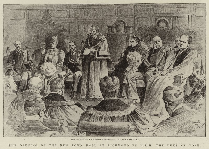 Die Eröffnung des neuen Rathauses in Richmond durch S.K.H. den Herzog von York von Reginald Thomas Cleaver