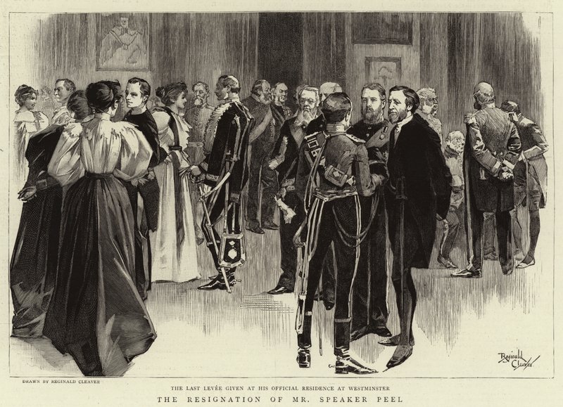 Der Rücktritt von Mr. Speaker Peel von Reginald Thomas Cleaver