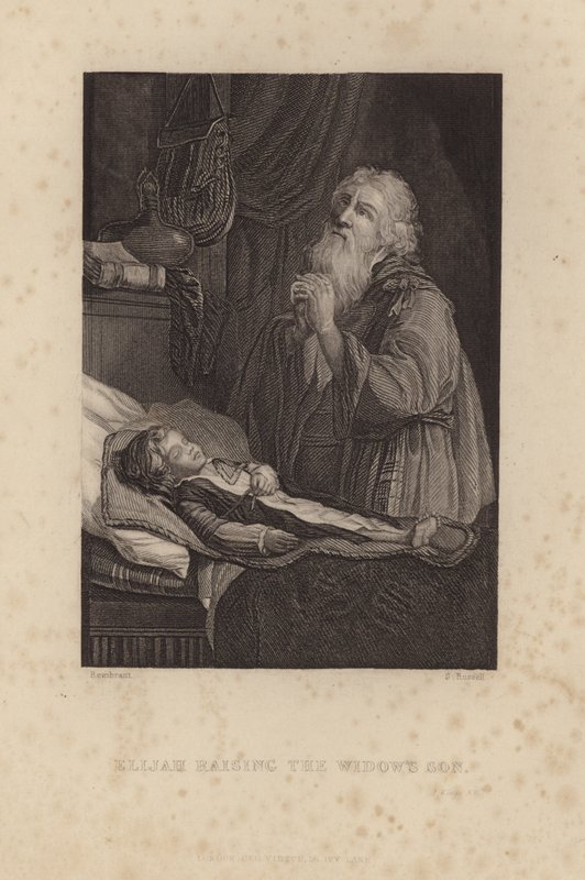 Elia erweckt den Sohn der Witwe von Rembrandt van Rijn