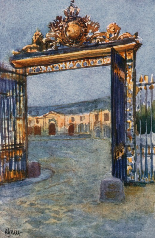 Tor des Palastes und Große Ställe, Versailles von Rene Binet