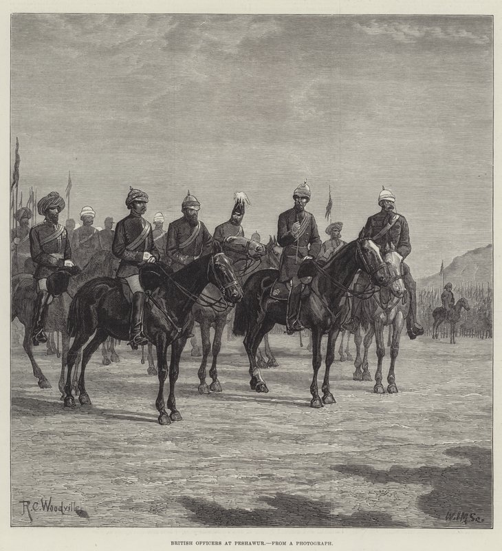 Britische Offiziere in Peschawar von Richard Caton Woodville junior