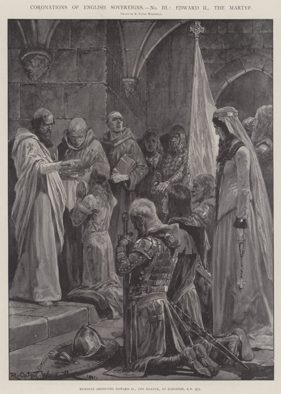 Krönungen englischer Souveräne, Edward II., der Märtyrer von Richard Caton Woodville junior