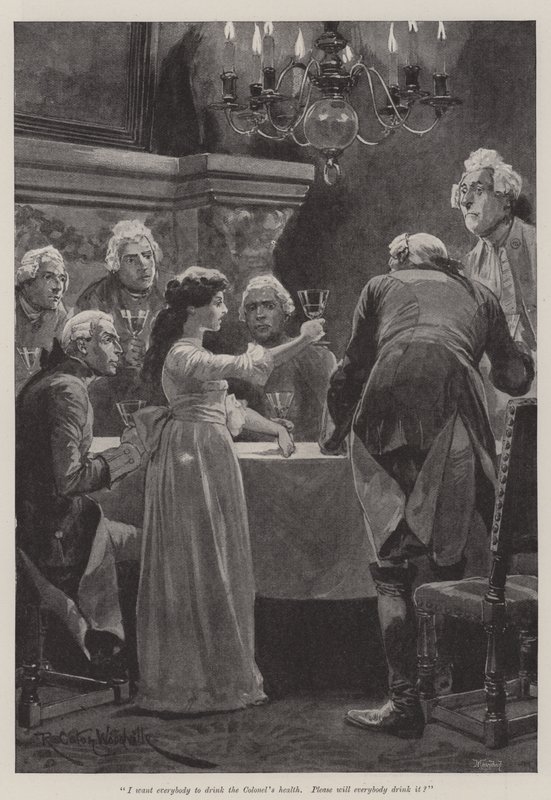 Illustration für A Colonel of The Empire, von Emily Lawless von Richard Caton Woodville junior