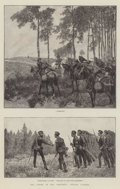 Die Armeen des Kontinents, Russische Kavallerie von Richard Caton Woodville junior