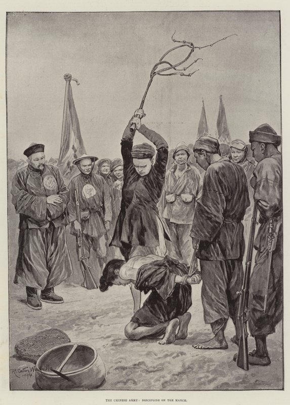 Die chinesische Armee, Disziplin auf dem Marsch von Richard Caton Woodville junior