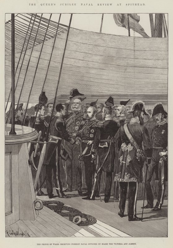 Die Jubiläumsflottenparade der Königin in Spithead von Richard Caton Woodville junior