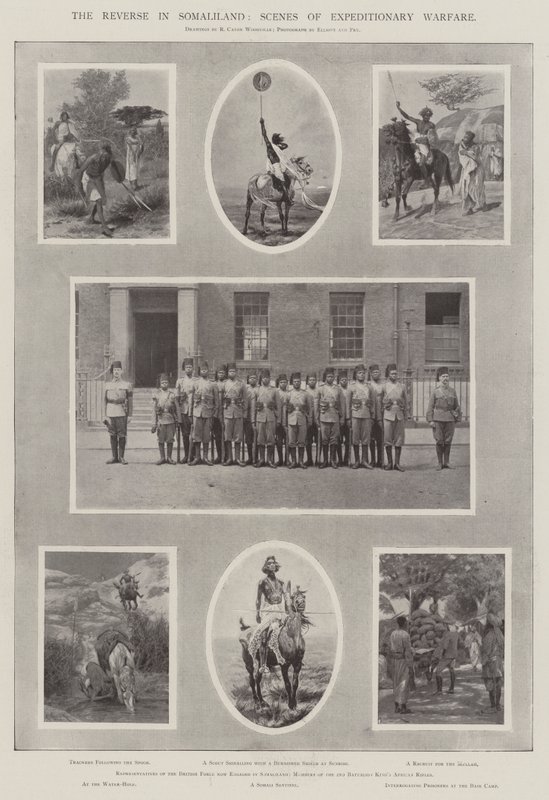 Die Niederlage in Somaliland, Szenen des Expeditionskrieges von Richard Caton Woodville junior