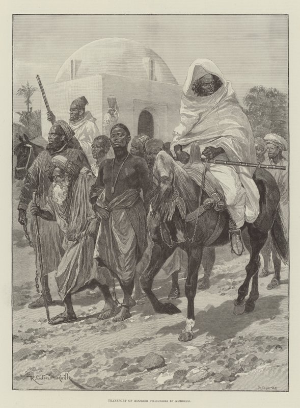 Transport maurischer Gefangener in Marokko von Richard Caton Woodville junior