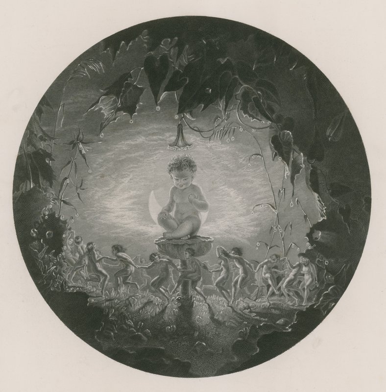 Puck und die Feen, Ein Sommernachtstraum (Gravur) von Richard (after) Dadd