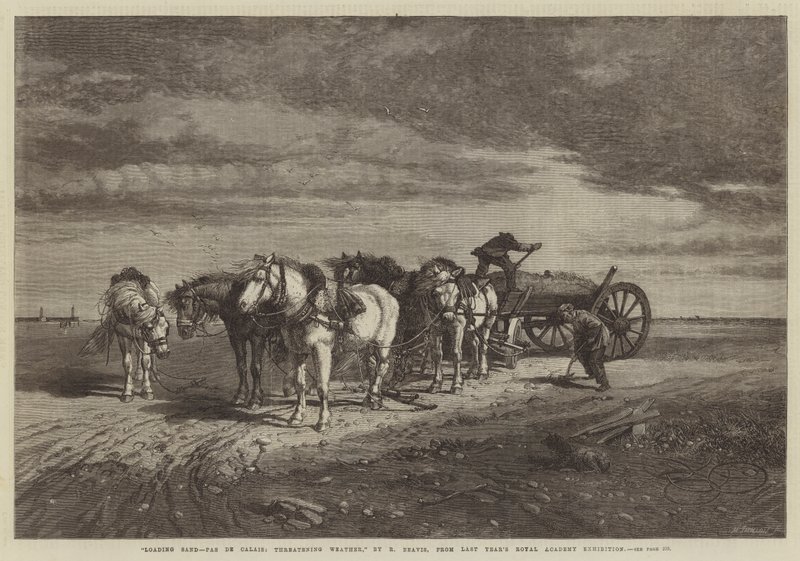 Sandverladung-Pas de Calais, drohendes Wetter, aus der letztjährigen Ausstellung der Royal Academy von Richard Beavis
