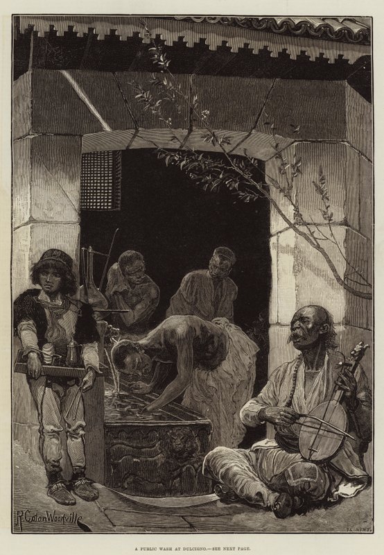 Öffentliche Waschstelle in Dulcigno von Richard Caton Woodville junior
