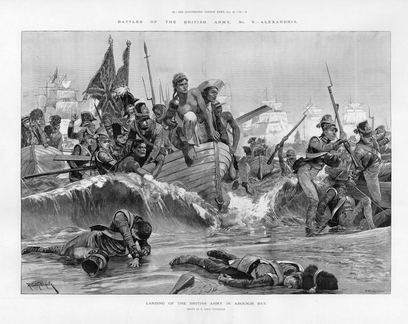 Landung der britischen Armee in der Aboukir-Bucht von Richard Caton Woodville junior