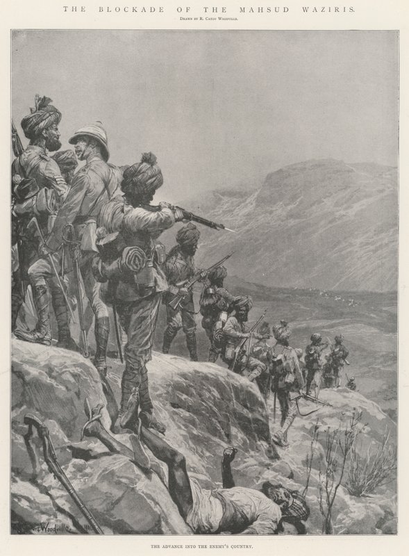 Die Blockade der Mahsud-Waziris von Richard Caton Woodville junior
