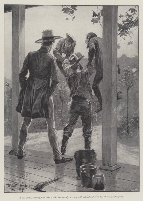 Der Mann und der Berg, von Bret Harte von Richard Caton Woodville junior