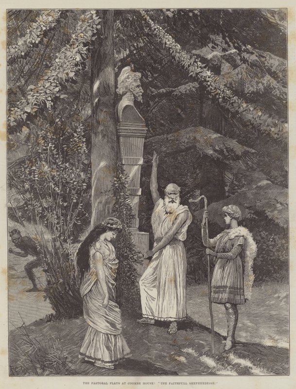 Die pastoralen Spiele im Coombe House, Die treue Schäferin von Richard Caton Woodville junior
