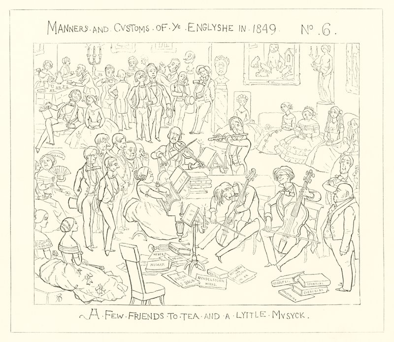 1849, Ein paar Freunde zum Tee und ein wenig Musik von Richard Doyle
