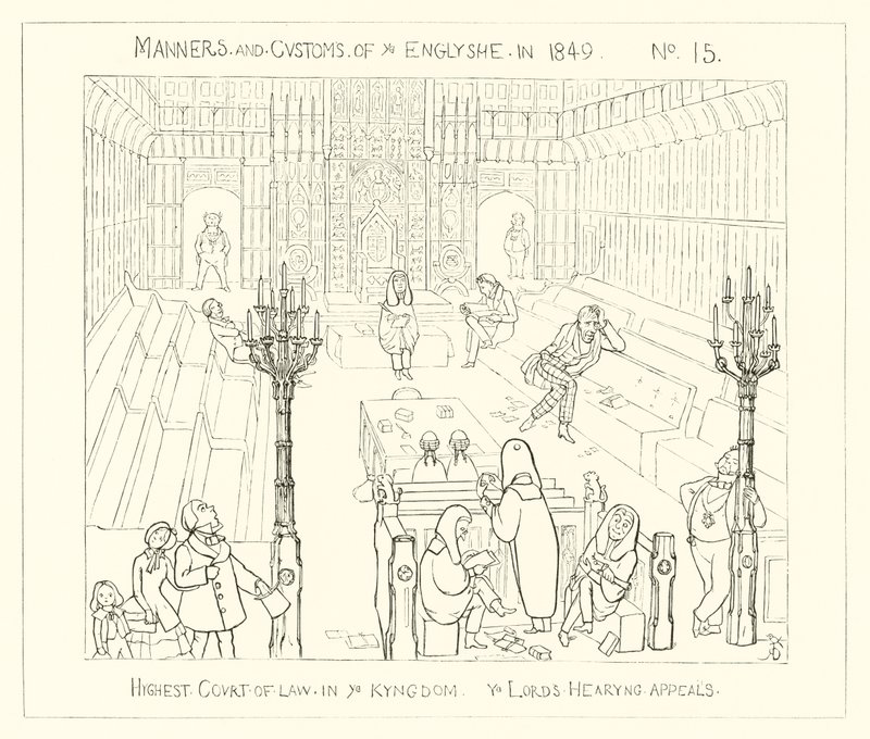 1849, Höchstes Gericht des Königreichs, Die Lords hören Berufungen von Richard Doyle