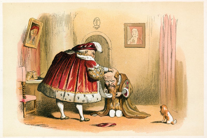 König Heinrich VIII. und ein Parlamentsmitglied von Richard Doyle