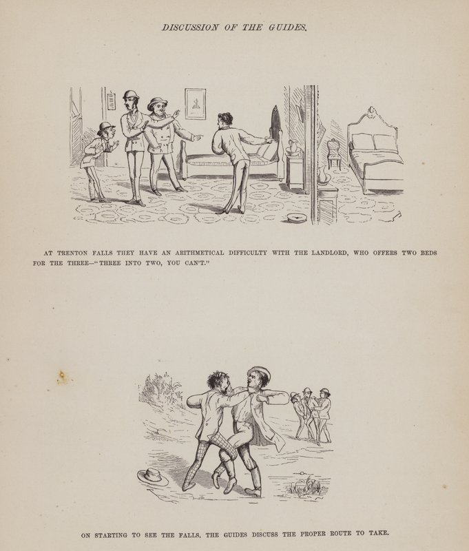 Seite aus The American Tour of Messrs Brown, Jones and Robinson (Gravur) von Richard Doyle
