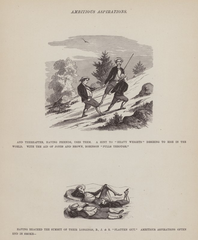 Seite aus Die amerikanische Tour von Herrn Brown, Jones und Robinson von Richard Doyle