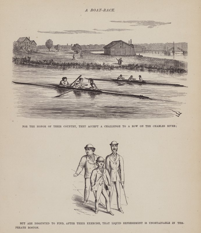 Seite aus Die amerikanische Tour von Herrn Brown, Jones und Robinson von Richard Doyle
