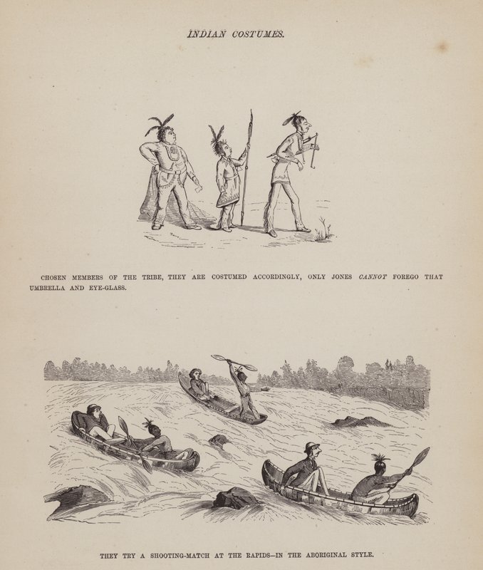 Seite aus Die amerikanische Tour von Messrs Brown, Jones und Robinson von Richard Doyle