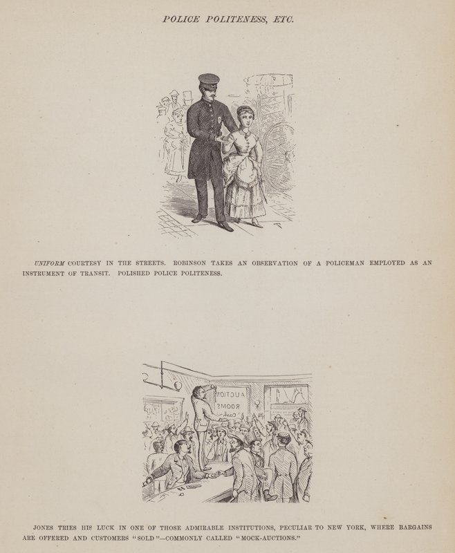 Seite aus Die amerikanische Tour von Messrs Brown, Jones und Robinson von Richard Doyle