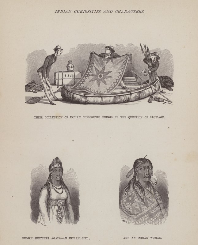 Seite aus Die amerikanische Tour von Herrn Brown, Jones und Robinson (Gravur) von Richard Doyle