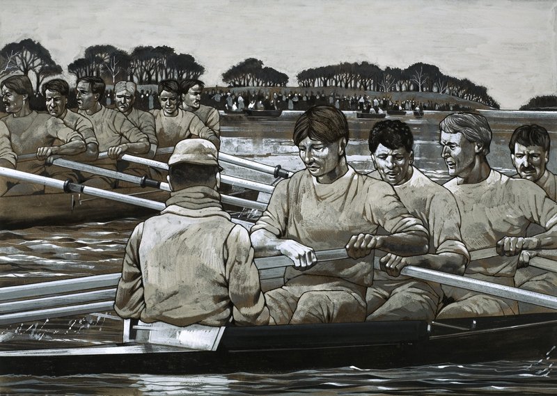 Das Oxford gegen Cambridge Bootsrennen von Richard Hook