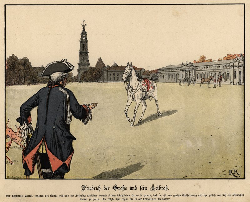 Friedrich der Große von Preußen und sein Lieblingspferd von Richard Knoetel