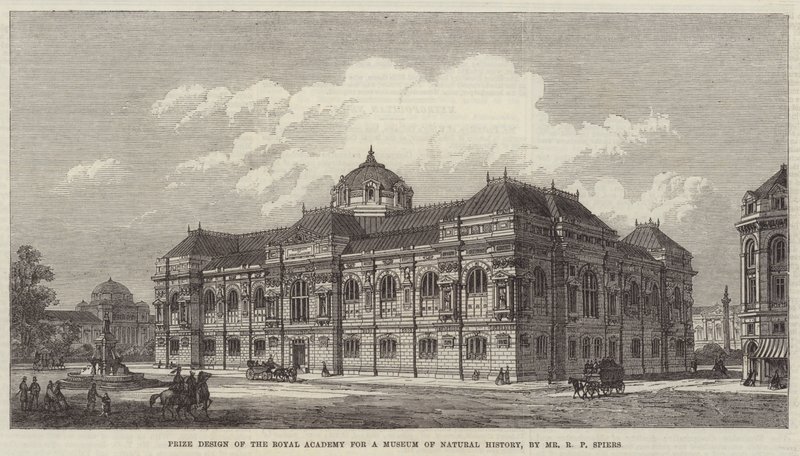 Preisdesign der Royal Academy für ein Naturkundemuseum von Richard Phene Spiers