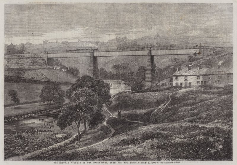 Das Mottram-Viadukt an der Manchester, Sheffield und Lincolnshire Railway von Richard Principal Leitch
