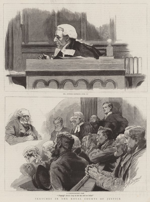 Skizzen in den Royal Courts of Justice von Robert Barnes