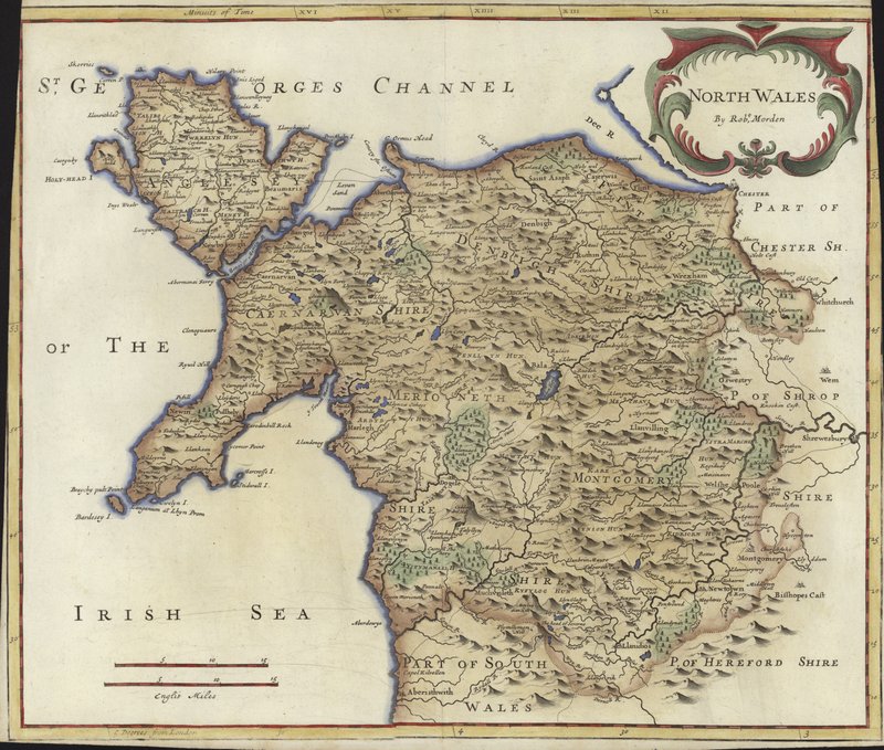 Karte von Nordwales von Robert Morden