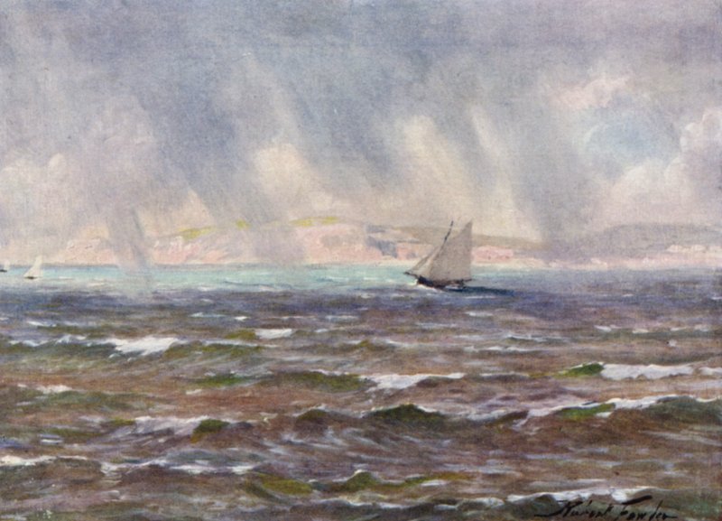 Ein plötzlicher Sturm, Cardigan Bay von Robert (after) Fowler