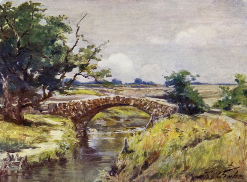 Alte römische Brücke, in der Nähe von Swansea von Robert (after) Fowler