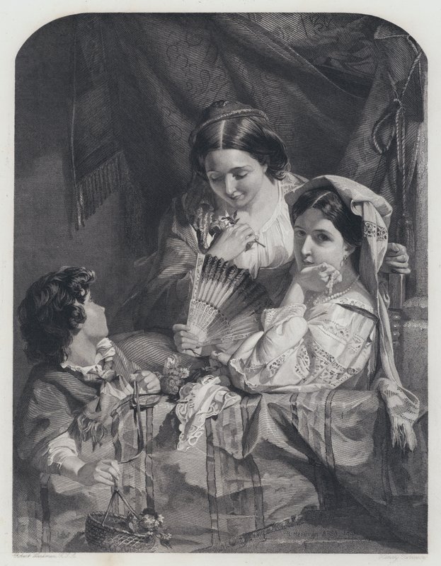Ein Balkon beim römischen Karneval (Stich) von Robert (after) Herdman