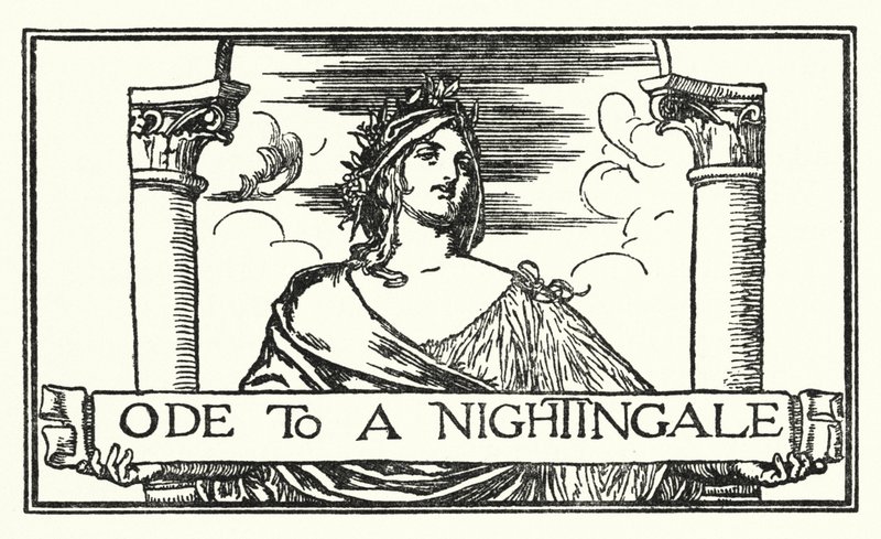Illustration für Gedichte von John Keats: Ode an eine Nachtigall (Lithografie) von Robert Anning Bell